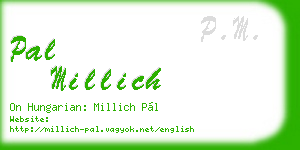 pal millich business card
