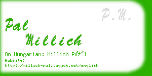 pal millich business card